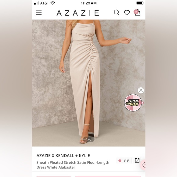 Azazie dress - English Rose dress for sale, unaltered - Picture 1 of 2